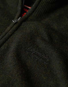 SUPERDRY D2 OVIN ESSENTIAL EMB KNIT HALF ZIP TRICOTAT DE BARBATI