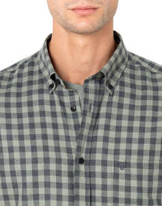 THE BOSTONIANS CAMASA MAVERICK TWILL REGULAR FIT MedCheck TWILL Button-down Regular FIT