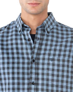 THE BOSTONIANS CAMASA MAVERICK TWILL REGULAR FIT MedCheck TWILL Button-down Regular FIT