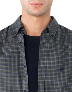 THE BOSTONIANS CAMASA MAVERICK TWILL REGULAR FIT MedCheck TWILL Button-down Regular FIT