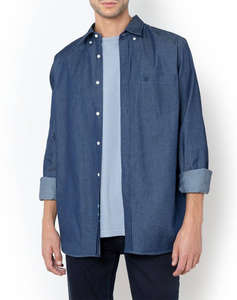 THE BOSTONIANS CAMASA DENIM REGULAR FIT Plain DENIM Button-down Regular Fit