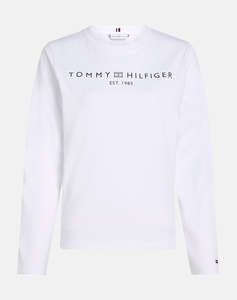 TOMMY HILFIGER REG CORP LOGO C-NK LS