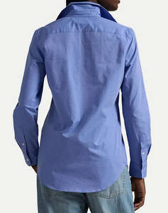 RALPH LAUREN LS BRKN ST-LONG SLEEVE-BUTTON FRONT SHIRT