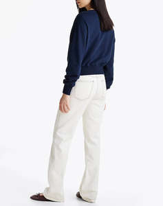 TOMMY HILFIGER GOLD BTN BOAT-NK SWTSHRT