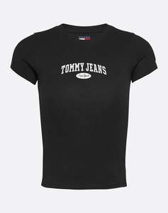 TOMMY JEANS TJW SLIM VARSITY RIB TEE EXT