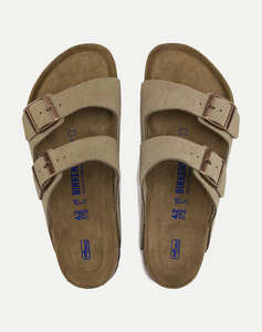 BIRKENSTOCK S25 LEATHER ARIZONA SFB LEVE TAUPE 35 - 46 NARROW CORE ESSENTIAL INCALTAMINTE UNISEX