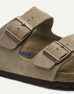 BIRKENSTOCK S25 LEATHER ARIZONA SFB LEVE TAUPE 35 - 46 NARROW CORE ESSENTIAL INCALTAMINTE UNISEX