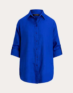 LAUREN RALPH LAUREN TISSUE LINEN-SHIRT