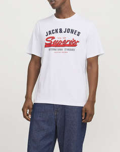 JACK&JONES JJELOGO TEE SS O-NECK 2 COL SS25 SN