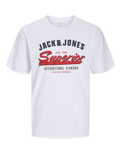 JACK&JONES JJELOGO TEE SS O-NECK 2 COL SS25 SN