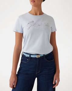 GUESS SS SCRIPT LACE LOGO EASY TEE BLUZA DE DAMA