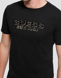 GUESS SS BSC VELVET LOGO TEE BLUZA DE BARBATI