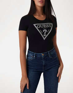 GUESS SS CN SHINY TRIANGLE TEE BLUZA DE DAMA