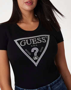 GUESS SS CN SHINY TRIANGLE TEE BLUZA DE DAMA