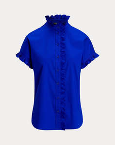 LAUREN RALPH LAUREN SILKY STRTCH COTTON-SHIRT