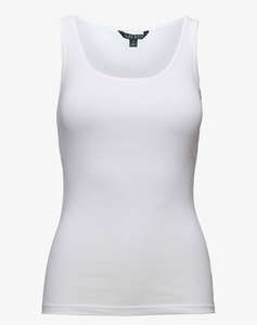 LAUREN RALPH LAUREN RFND STRTCH 2X2 RIB-TANK TOP