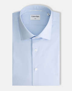 CALVIN KLEIN POPLIN STRETCH FITTED SHIRT