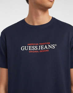 GUESS JEANS GJ SS CN REG AMERICA - MID ORGANIC HEAVY JERSEY 205 BLUZA M