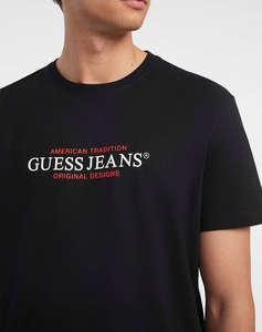 GUESS JEANS GJ SS CN REG AMERICA - MID ORGANIC HEAVY JERSEY 205 BLUZA M