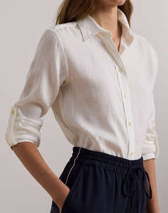 LAUREN RALPH LAUREN TISSUE LINEN-SHIRT