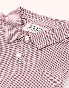 SCOTCH&SODA POPLIN MICRO CHECK SHIRT