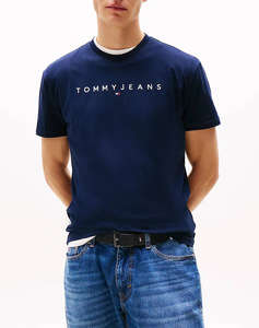 TOMMY JEANS TJM REG LINEAR LOGO TEE EXT