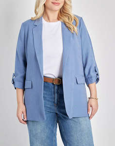 PARABITA Blazer twill cu maneca care se aduna