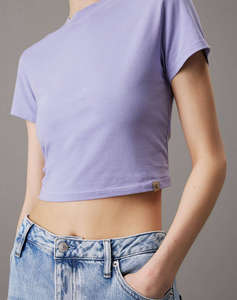 CALVIN KLEIN JEANS CLEAN CROPPED SHORT SLEEVE TEE