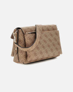 GUESS ECO BRENTON FLAP SHOULDER BAG GEANTA DE DAMA (Dimensiuni: 23 x 15 x 10cm.)