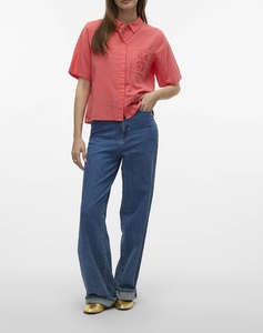 VERO MODA VMBARCY S/S SHIRT WVN BTQ GA