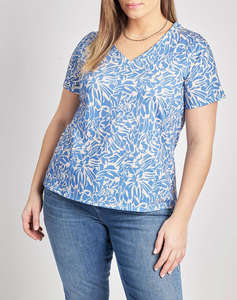 PARABITA T-Shirt din bumbac all over floral print