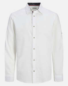 JACK&JONES JJPIERRE SLUB DETAIL SHIRT LS