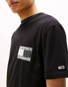 TOMMY JEANS TJM REG PAISLEY FLAG TEE EXT