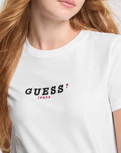 GUESS JEANS GJ SS CN REG 3D EMBR GUESS TEE BLUZA DE DAMA