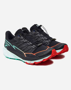 SALOMON TRAIL RUNNING - CROSS THUNDERCROSS BLACK / CHERRY TOMATO / ELECTRIC GREEN INCALTAMINTE DE BARBATI