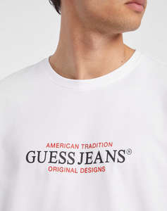 GUESS JEANS GJ SS CN REG AMERICA - MID ORGANIC HEAVY JERSEY 205 BLUZA M